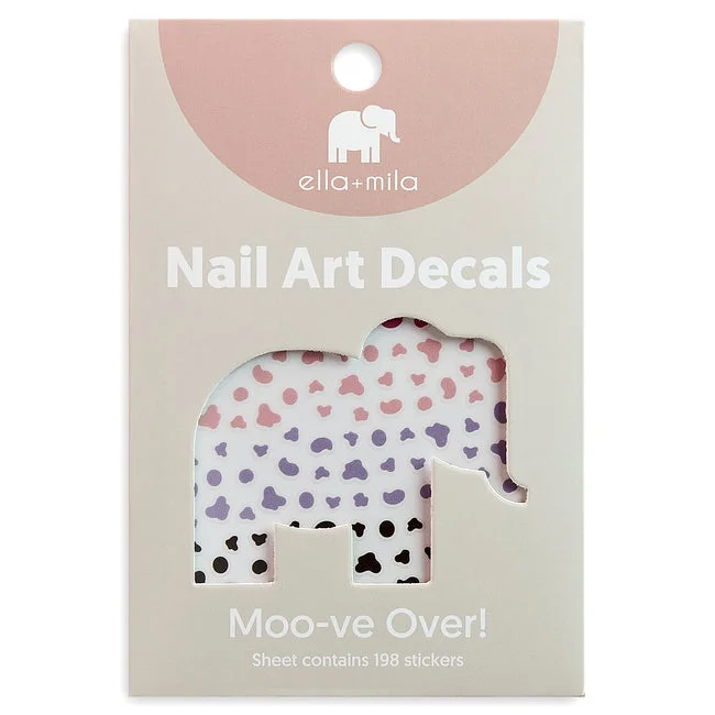 nail polish keg tap-ella+mila -  Nail Art Decal - Moo-ve Over - Cow