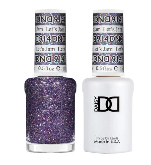 nail polish seam line-DND - 914 Let’s Jam - Gel Nail Polish Matching Duo