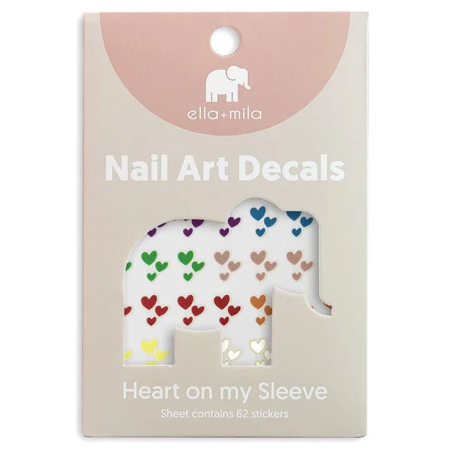 nail polish journey start-ella+mila -  Nail Art Decal - Heart on my Sleeve - Hearts