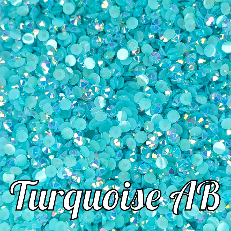 Nail rhinestone grit trends-Turquoise AB Jelly Rhinestones