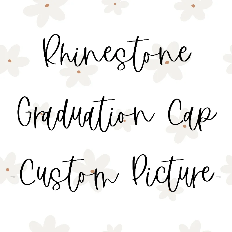 Nail rhinestone fest flair-Custom Grad Cap - Photo