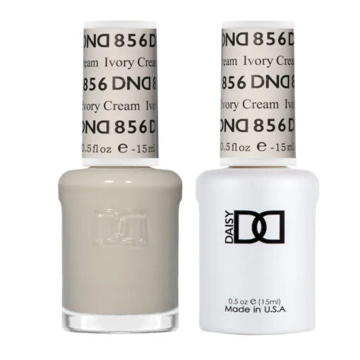 nail polish flannel cozy-DND - 856 Ivory Cream - Gel Nail Polish Matching Duo