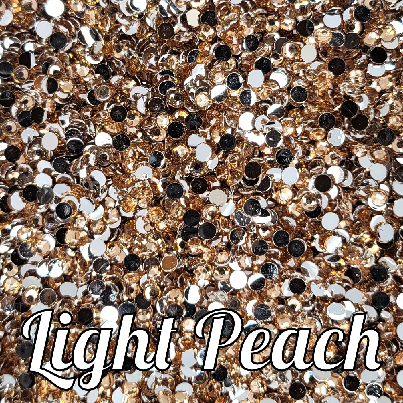 Nail rhinestone snap art-Light Peach Resin Rhinestones