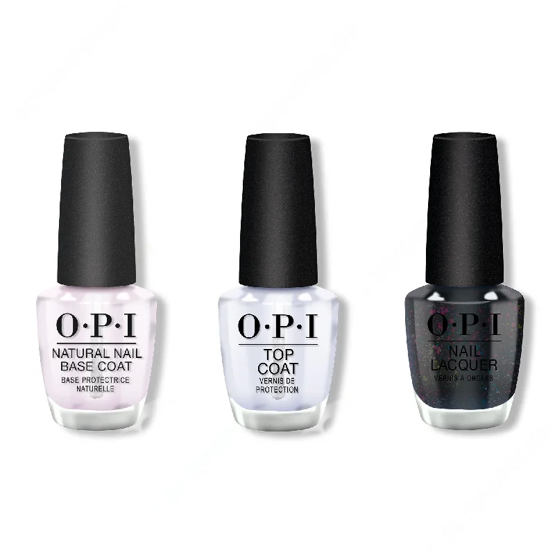 nail polish cellar cool-OPI - Nail Lacquer Combo - Base, Top & Heart And Coal 0.5 oz - #HRM12