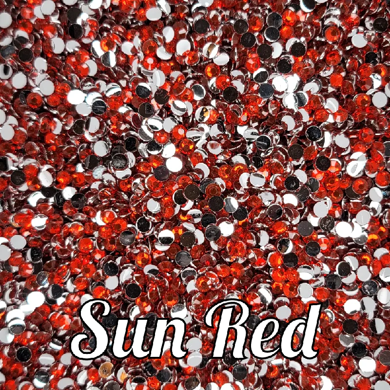 Nail rhinestone next art-Sun Red Resin Rhinestones