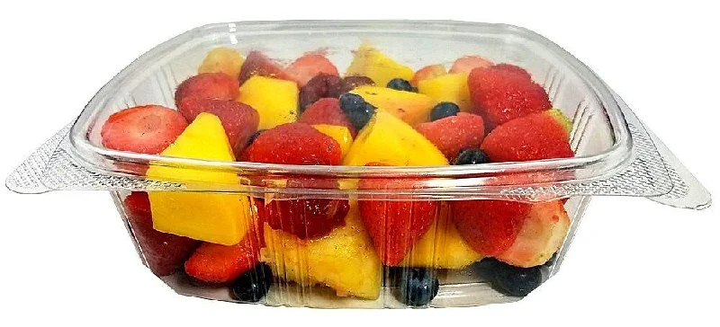 Nail art decoration creativity-48 oz. Clear Hinged Deli Fruit Container 200/CS