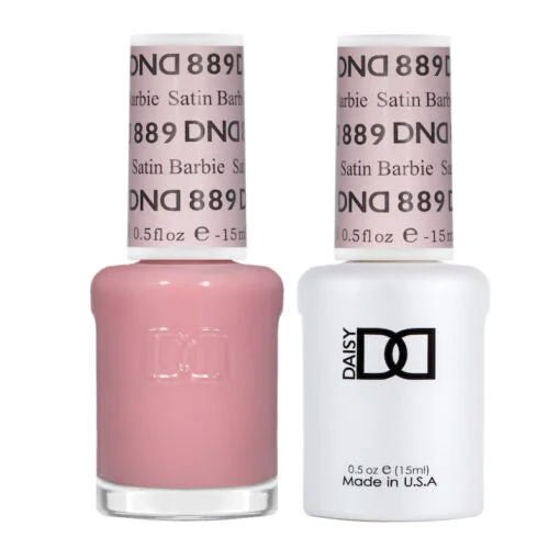 nail polish chiffon mist-DND - 889 Satin Barbie - Gel Nail Polish Matching Duo