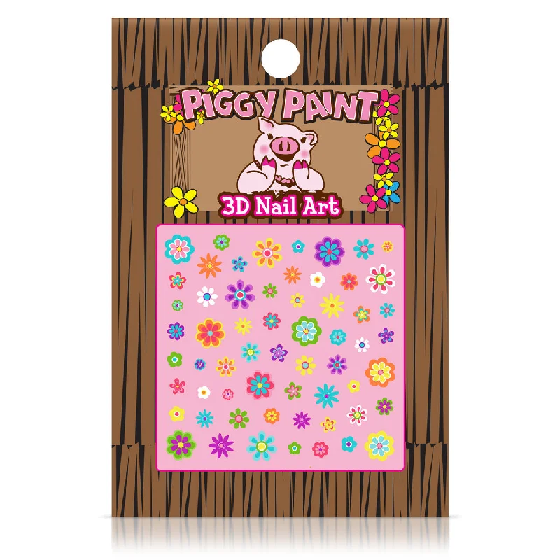 nail polish diary lock-Piggy Paint - 3D Flower Nail Art