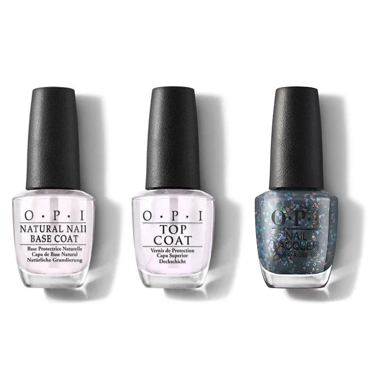 nail polish palace gold-OPI - Nail Lacquer Combo - Base, Top & Puttin' On The Glitz 0.5 oz - #HRM15