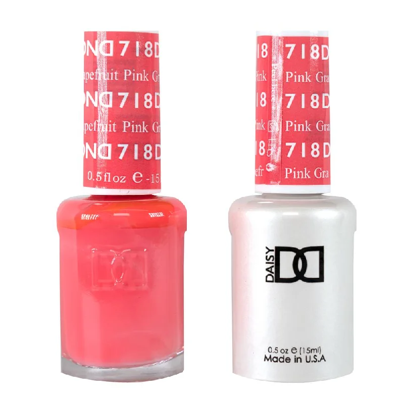 nail polish moor mist-DND / Gel Nail Polish Matching Duo - Pink Grapefruit 718