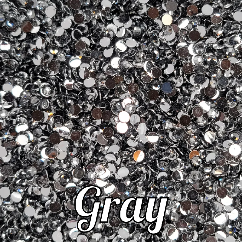 Nail rhinestone sway styles-Gray Resin Rhinestones