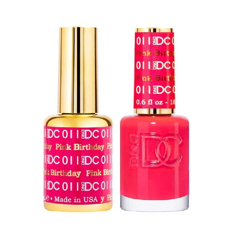 nail polish ripple spread-DND / DC Gel Nail Polish Matching Duo - 011 Pink Birthday