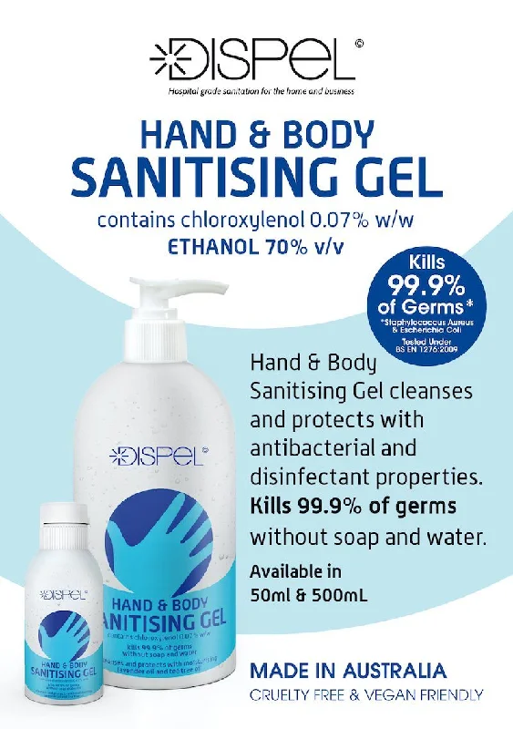 nail repair with support-coat gel-Dispel Hand & Body Sanitising Gel