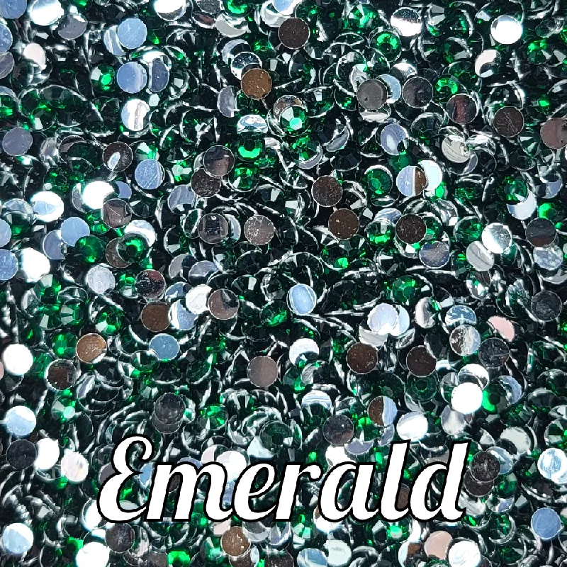 Nail rhinestone role nails-Emerald Resin Rhinestones