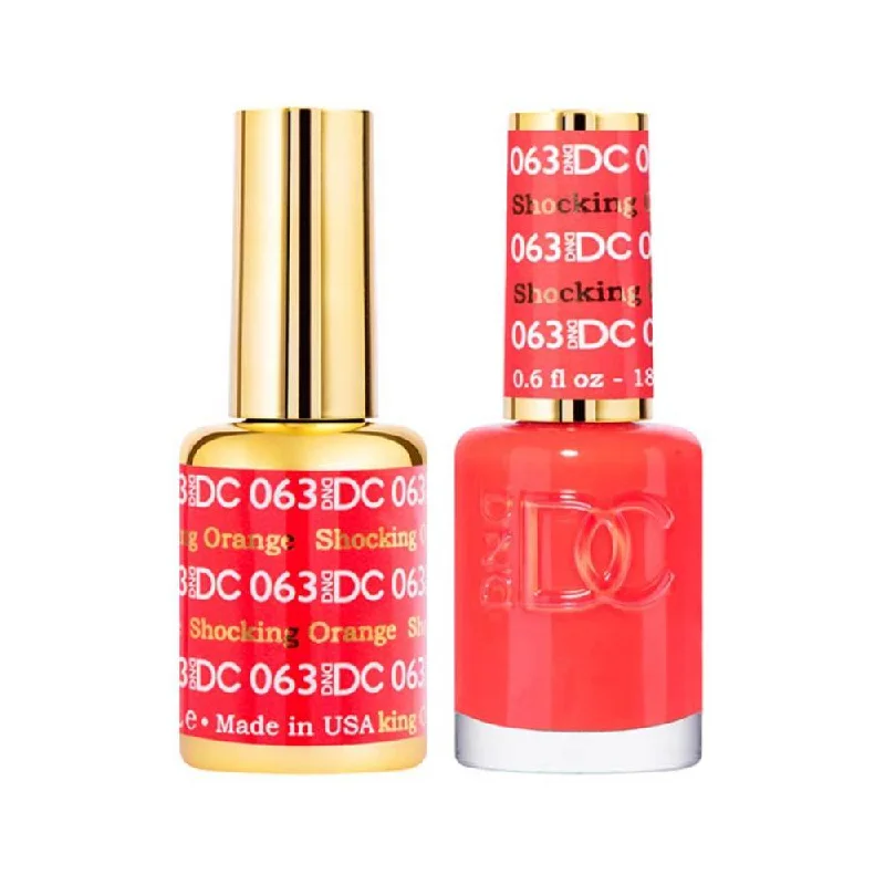 nail polish mist rise-DND / DC Gel Nail Polish Matching Duo - 063 Shocking Orange