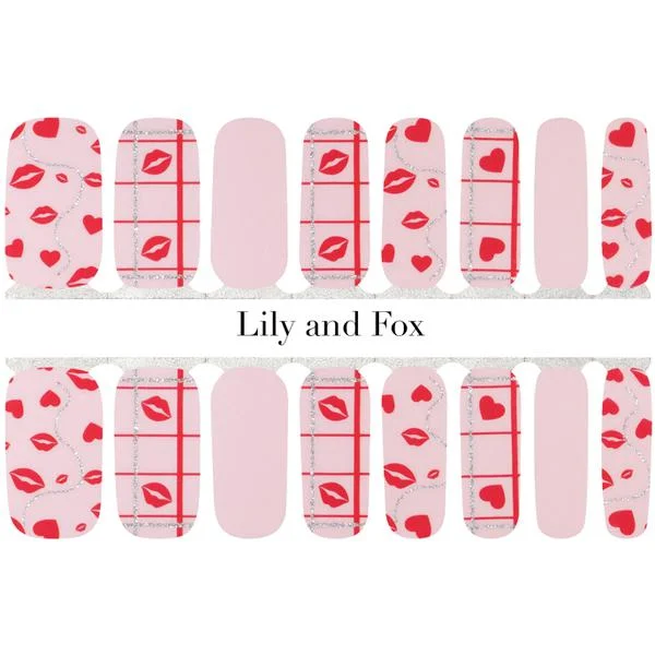 nail polish tassel drop-Lily And Fox - Nail Wrap - Kiss Me