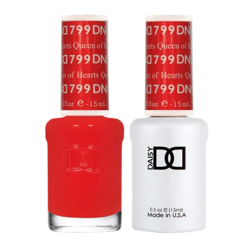 nail polish checkered blue-DND - 799 Queen of Hearts - Gel Nail Polish Matching Duo