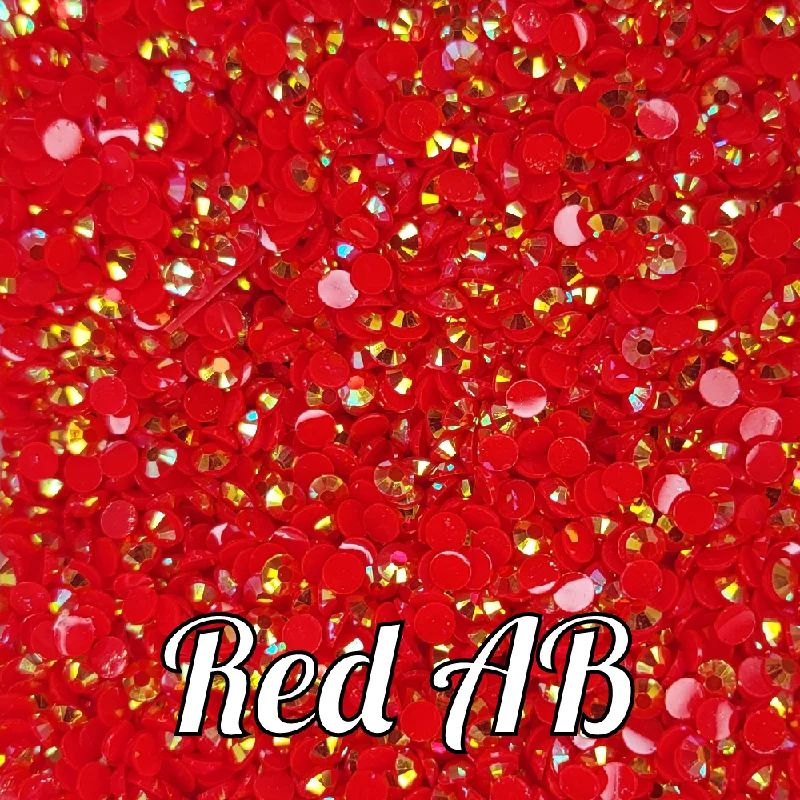 Nail rhinestone pose shine-Red AB Jelly Rhinestones