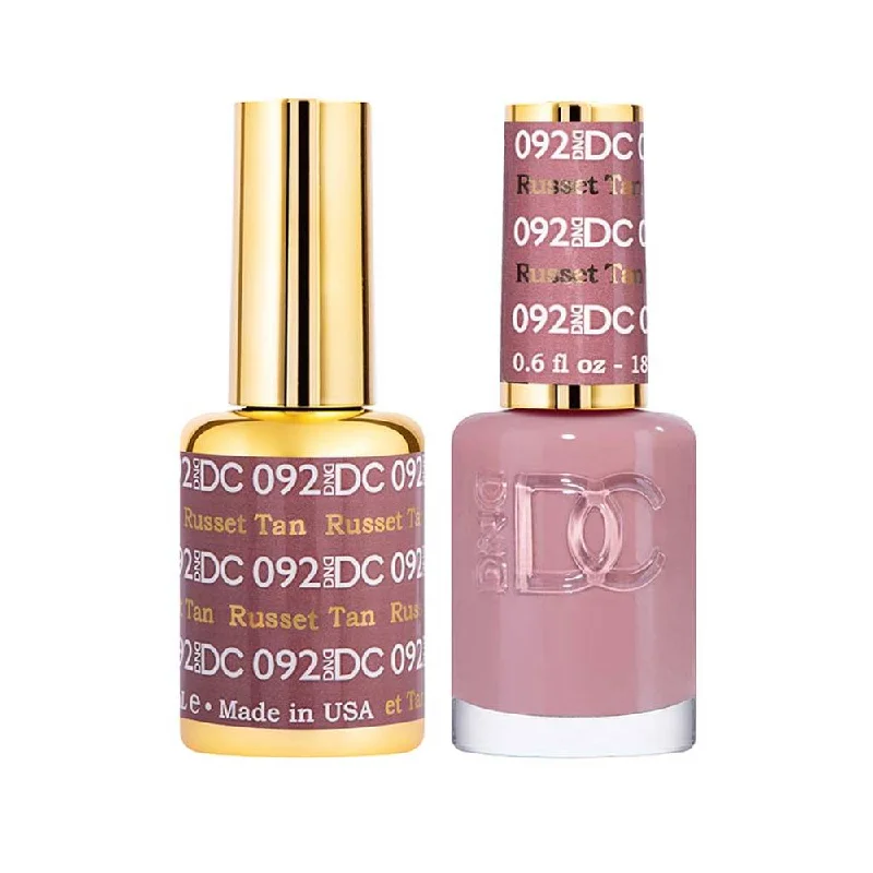 nail polish shower burst-DND / DC Gel Nail Polish Matching Duo - 092 Russet Tan