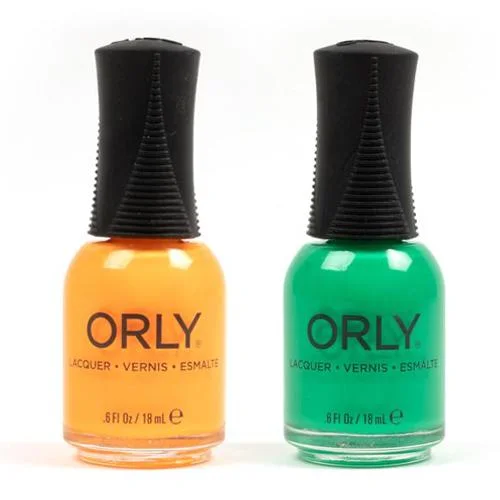 nail polish buff glow-Orly - Nail Lacquer Combo - Tangerine Dream & Plastic Jungle