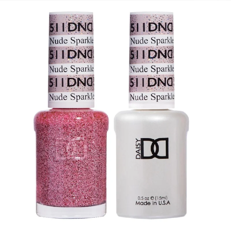 nail polish mansion glow-DND / Gel Nail Polish Matching Duo - Nude Sparkle 511