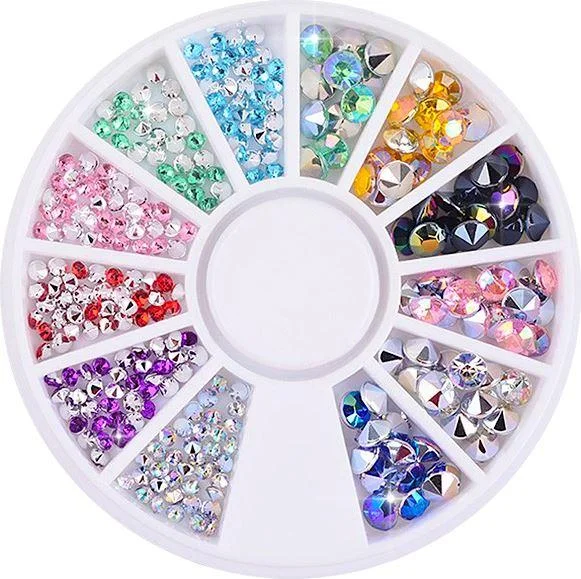 Nail rhinestone carved art-3D Gems Crystal Nail Art Decoration Rhinestones Wheel SP0001-56