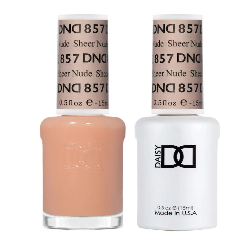 nail repair with delicate tone gel-DND 857 SHEER NUDE