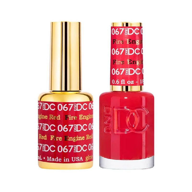 nail polish mound rise-DND / DC Gel Nail Polish Matching Duo - 067 Fire Engine Red