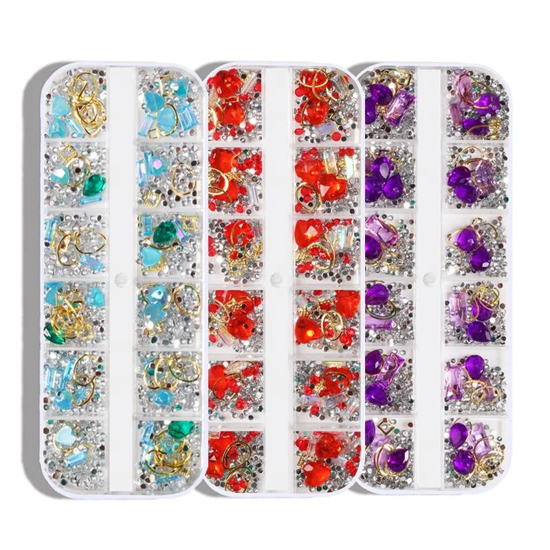 Nail rhinestone firm quality-Nail Art Rhinestones Crystal Pearl Heart Mixed Designs Decoration 2770