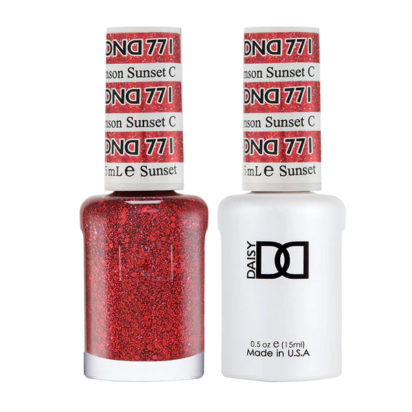 nail polish aquifer blue-DND Duo - Crimson Sunset - 771