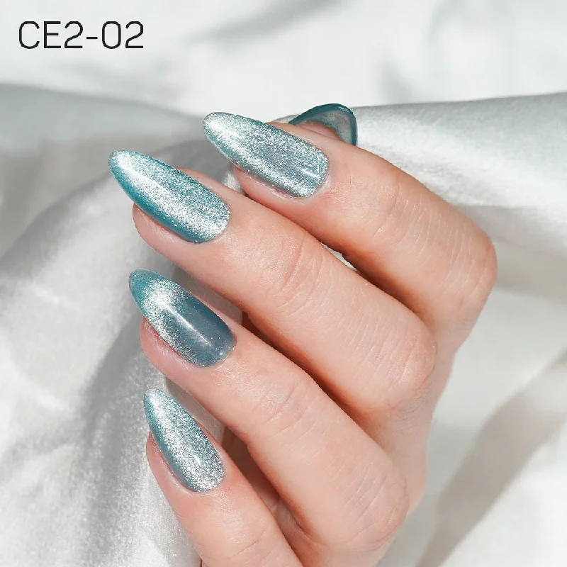 Nail art decoration macro designs-LAVIS Cat Eyes CE2 - 02 - Gel Polish 0.5 oz - Under The Sea Collection