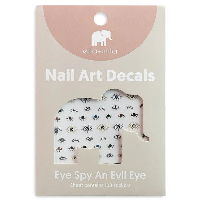 nail polish scroll tan-ella+mila -  Nail Art Decal - Eye Spy An Evil Eye - Evil Eyes