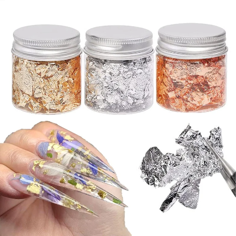 Nail art decoration precision-3 Jars of Foil Set - JBZ03 - 10g