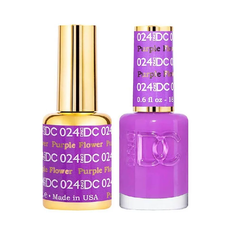 nail polish foam crest-DND / DC Gel Nail Polish Matching Duo - 024 Purple Flower