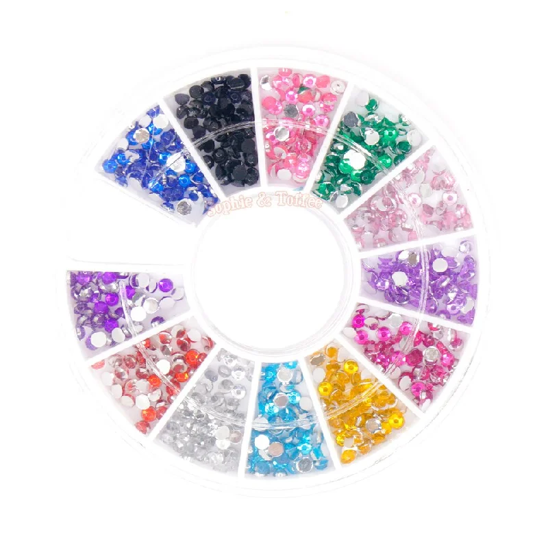 Nail rhinestone fame shine-Colourful Assorted Rhinestones Mix (2mm)