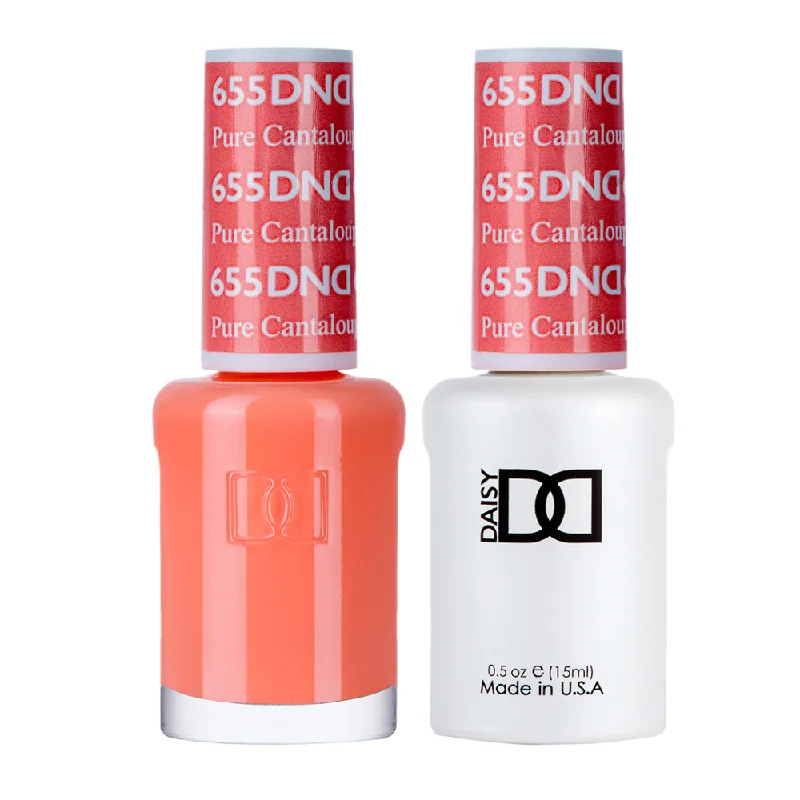 nail polish tankard pewter-DND / Gel Nail Polish Matching Duo - Pure Cantaloupe 655