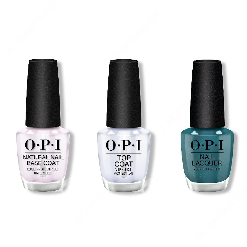 nail polish wine cask-OPI - Nail Lacquer Combo - Base, Top & To All A Good Night 0.5 oz - #HRM11