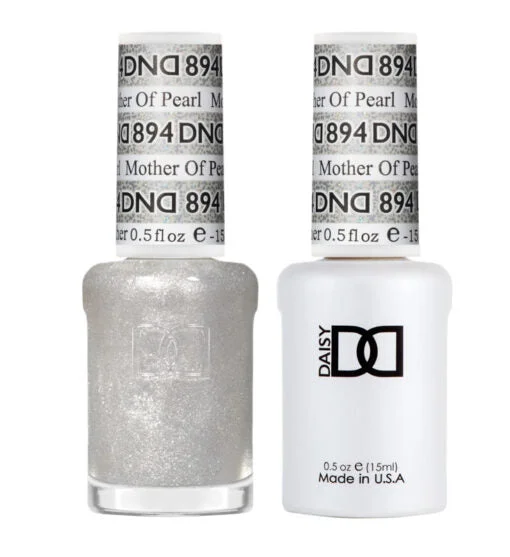 nail polish tulle shimmer-DND - 894 Mother of Pearl - Gel Nail Polish Matching Duo