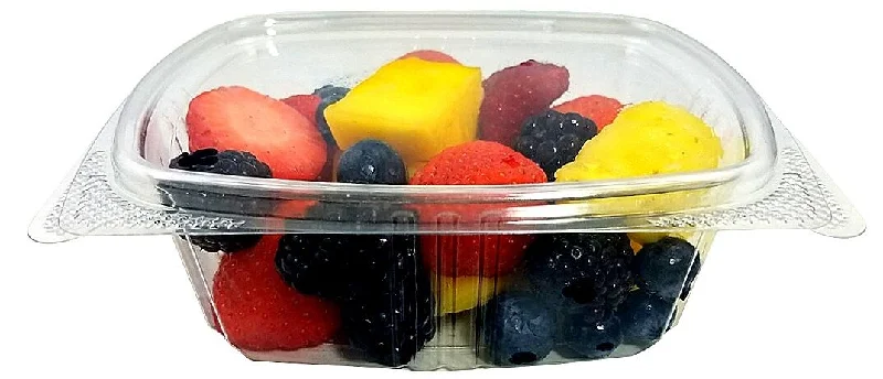 Nail art decoration mission-12 oz. Clear Hinged Deli Fruit Container 200/CS