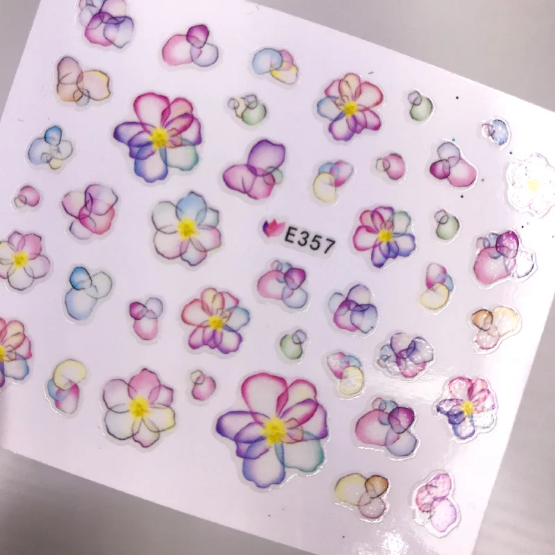 Nail art decoration brilliance-Watercolor Flower Stickers