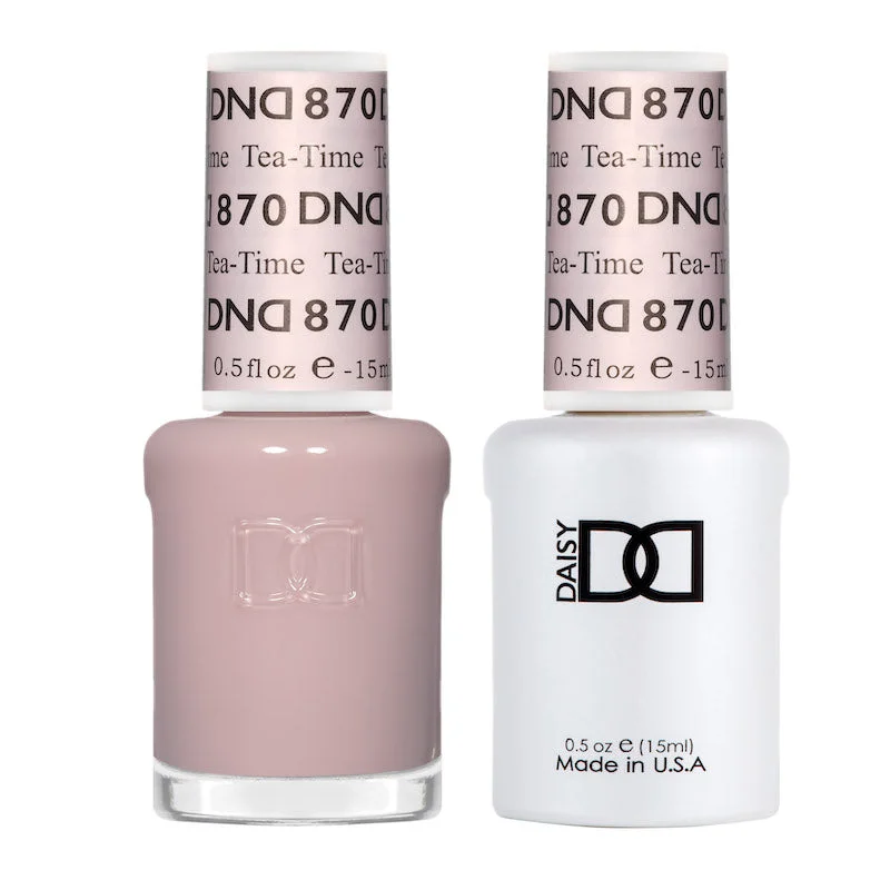 nail repair with bold shade polish-DND 870 Tea - time