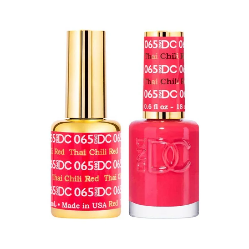 nail polish fog roll-DND / DC Gel Nail Polish Matching Duo - 065 Thai Chili Red