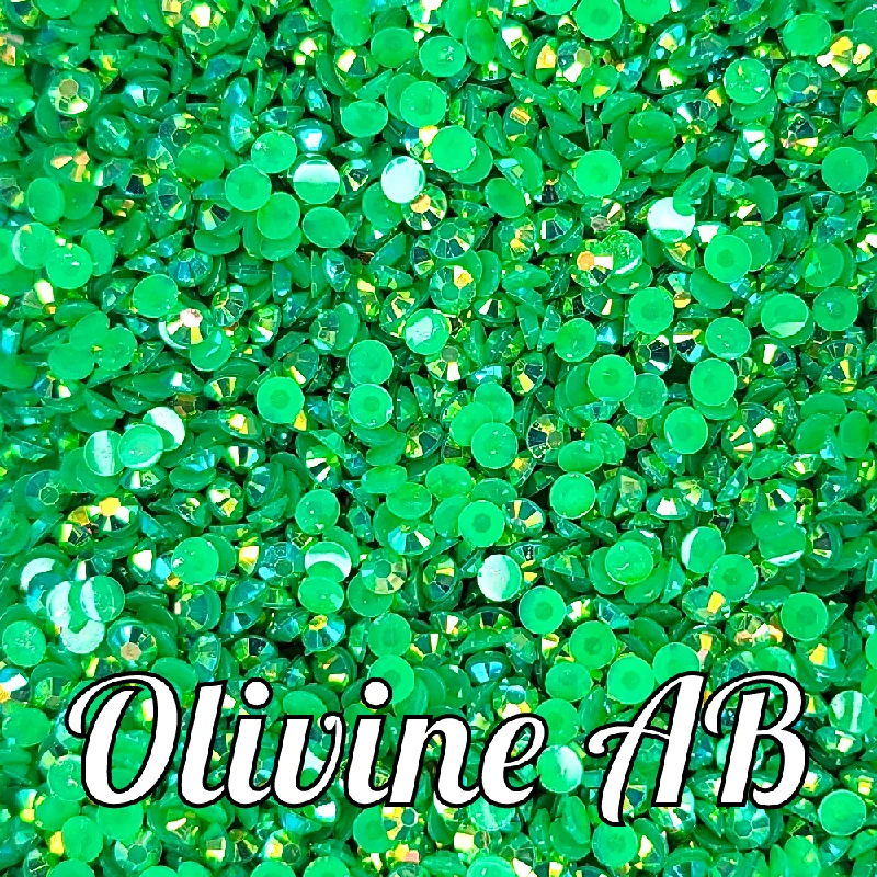 Nail rhinestone chic week-Olivine AB Jelly Rhinestones