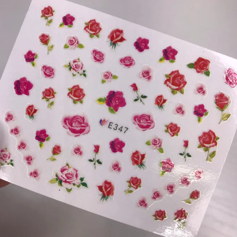 Nail art decoration awaken-Red Rose Stickers