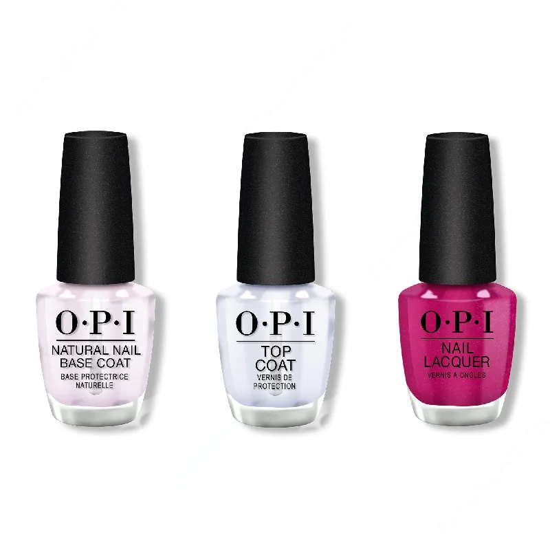 nail polish vine ripe-OPI - Nail Lacquer Combo - Base, Top & Merry In Cranberry 0.5 oz - #HRM07