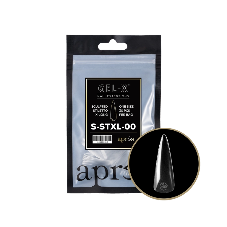 nail repair with barrier-rich polish-APRES TIP BAG - 00 - SCULPTED STILETTO EXTRA LONG