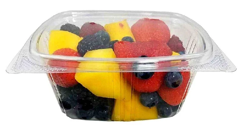 Nail art decoration plan-16 oz. Clear Hinged Deli Fruit Container 50/PK