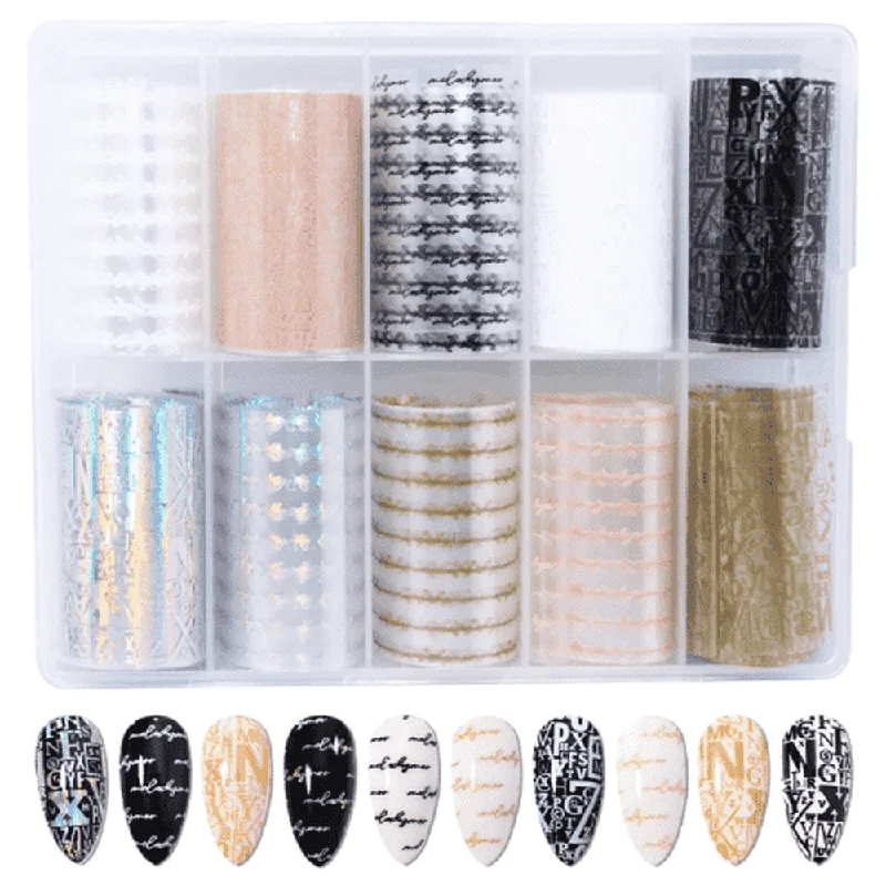 Nail art decoration stability-Foil Case - Script