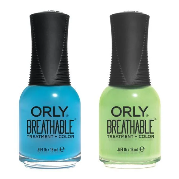 nail polish barrel rain-Orly - Breathable Combo – Downpour Whatever & Here Flora Good Time