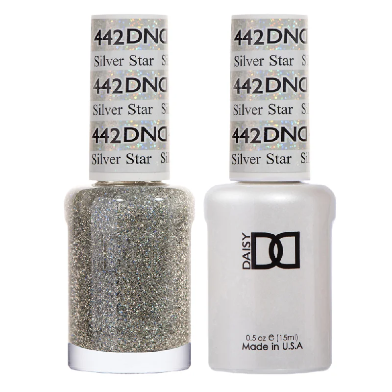 nail polish chandelier glow-DND / Gel Nail Polish Matching Duo - Silver Star 442